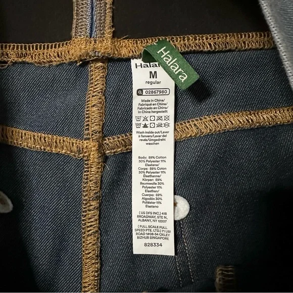 Halara Flex High Waisted Stripe Wide Leg Jeans w/ Pockets Size Medium - Picture 4 of 11